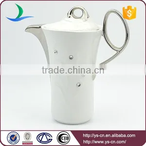 Diamante Silver Plated Ceramic Chinese Tea Set thumbnail-3