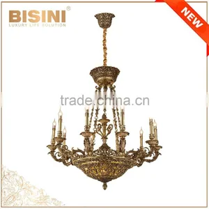 French Rococo Style Porcelain Flower Chandelier With Antique Brass/ Elegant Bronze Ceramic Pendant Lighting For Home & Hotel thumbnail-6
