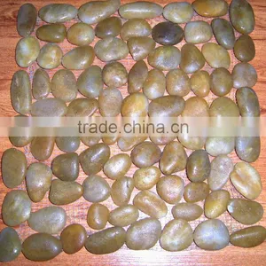 Natural Polished Yellow Pebble Stone thumbnail-1
