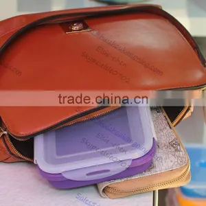 Silicone Outdoor Food Box Silicone Collapsible Outdoor Food Box Silicone NON Leaking Food Box thumbnail-6