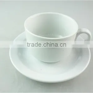 Hot Wholesale Cheap Restaurant White Ceramic Porcelain Coffee Tea Cup With Decal thumbnail-2