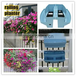 Vertical Garden Materials Garden Hanging Plastic Railing Planter thumbnail-5