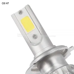 Hot Sale Brightest Car Accessories C6 H7 Cob 30W/Bulb(60W/Set) 6400lm/set(3200lm/b LED COB H7 LED Headlight Bulbs Hi/Lo thumbnail-3