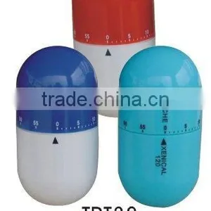 Plastic Capsule Shape 60 Minutes Countdown Mechanical Timer/cooking Timer thumbnail-1