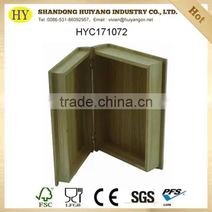 Custom Cheap Book Shape Wooden Packaging Box Wholesale thumbnail-2