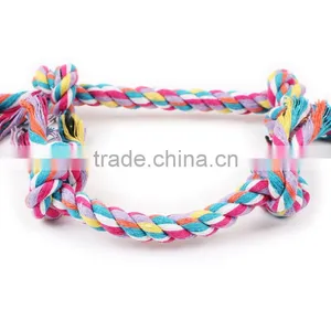 Small Spot Wholesale Selling Pet Dog Rope Toys 16cm Double Knot Woven Cotton Rope Molar Tooth thumbnail-5