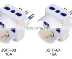 Italian ac dc Electrical Multi 3 Round Pin 16a Industrial Male and Female Plug Socket Adaptor Socket thumbnail-3