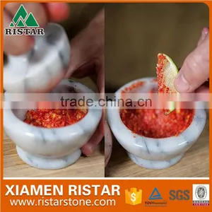 Wholesale White Marble Stone Mortar and Pestle thumbnail-1