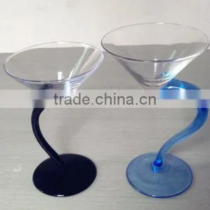 Colored Stem Wine Glass Cup thumbnail-1