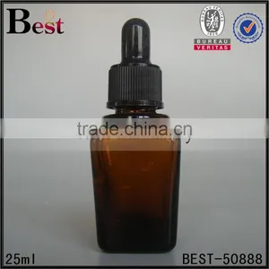 25ml Flat Amber Glass Bottle Wholesale Essential Oil Flat Amber Glass Bottle thumbnail-5