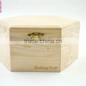 Natural Pine Wood Box Hot Selling Unfinished Wood Box thumbnail-2