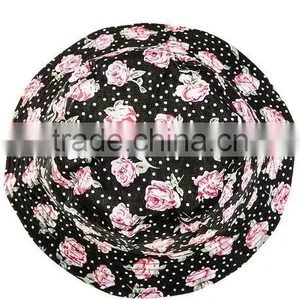 Custom Floral Round Top Bucket Hat thumbnail-2