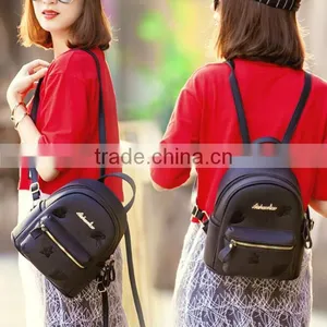 Zm35600a Korean Fashion Girls Embroidery Leather Backpack Bag thumbnail-5