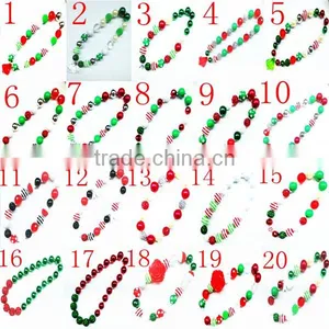 Christmas Baby Bubblegum Beaded Necklace thumbnail-1