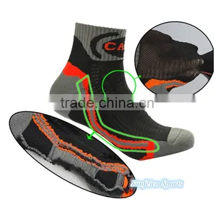 Men's Outdoor Quick-dry Fiber Running Sports Basketball Socks~Soft Thick Stripe Restoring Socks~Accept Custom thumbnail-5