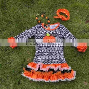 2015 New Girl Halloween Aztec Pumpkin Print Dress Cosplay Costume Party Formal Dresses Cute Dresses With Matching Accessories thumbnail-1