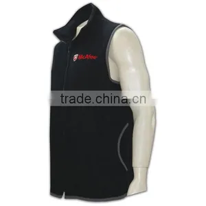 Fleece Vest With Light Weight Emborider Logo Vest thumbnail-2