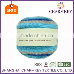Charmkey 2017 Recycled Freshing Colors Cake Yarn New Hair Wool Acrylic Yarn Crochet Fancy Yarn Wonderfully Versatile thumbnail-1