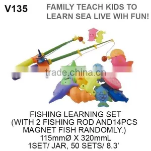 Kids Plastic Fishing Pole Toy Rods Game Toy thumbnail-1