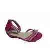 Fashion PU Material PINK Color Ladies Flat Sandals Support OEM thumbnail-1