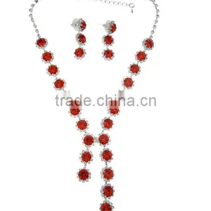 Bridal Jewelry Set Rhinestone Wedding Jewelry Set,Wedding Necklace n Earring thumbnail-1