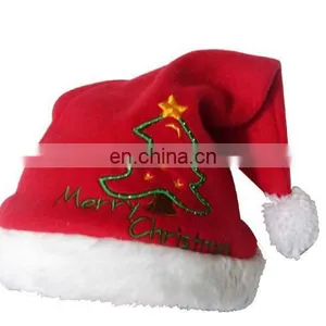 Christmas Light up Santa Hat/lighted Christmas Tree Hat/christmas Gift Blinking Hard Hat thumbnail-3