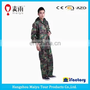 Maiyu Army Camo PVC Raincoat Rainsuit Military Raincoat thumbnail-3