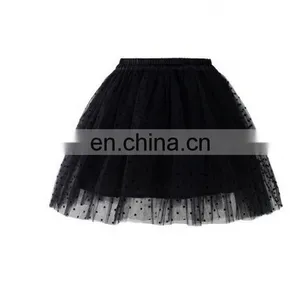 Polka Dots Tulle Skirt in Black thumbnail-1