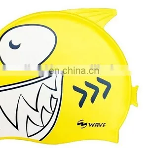 Silicone Fish Cartoon Swimming Caps for Kids thumbnail-4
