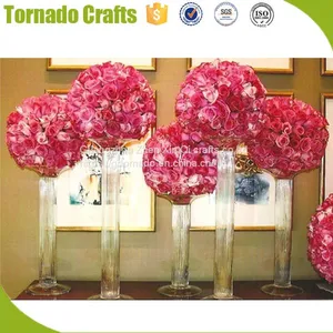ZXQ Free Sample New 30cm Dia. Wedding Artificial Flower Wedding Table Flower Ball Centerpiece Decorative thumbnail-2