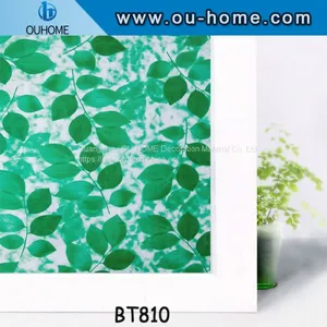 OUHOME PVC Flower Pattern Privacy Decorative Self Adhesive Glass Window Film thumbnail-4