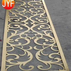 JYFQ0204 Французский декоративный зеркальный экран-разделитель для комнаты из нержавеющей стали 304 thumbnail-1