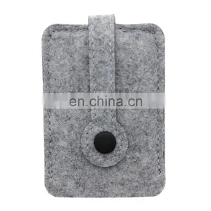 Woolen Felt Car Key Chain Wallet Compact Holder Purse Cover thumbnail-4