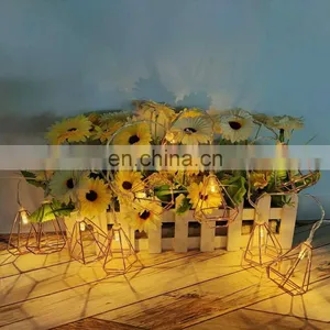Battery Operated Diamond Shape Fancy Metal String Light For Home Holiday Decoration thumbnail-2