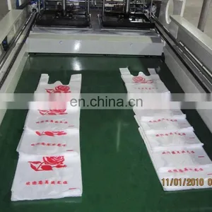 HAS VIDEO Two Lines Full Automatic T-shirt Bag Making Machine thumbnail-6