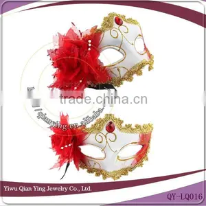 Cheap Elegant Masquerade Party Mask With Side Flower thumbnail-1