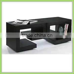 Living Room Black MDF Smart Coffee Table thumbnail-1