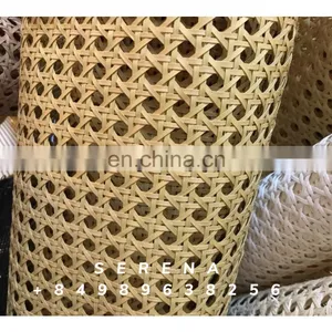 Yellow Plastic Hexagon Open Mesh Webbing Cane For Furniture and Restoration (WS: +84989638256) thumbnail-1