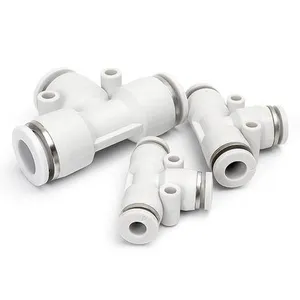 SMC 3 Way PE Series Union Tee Pneumatic Quick Connect Air Hose Fittings thumbnail-3