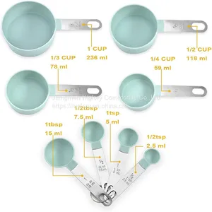 Amazon Stainless Steel Plastic Measuring Spoon Measuring Cup Multi Purpose Tool Seasoning Baking Measuring Cup thumbnail-5