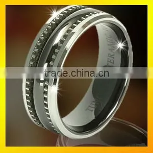 New,hot Sales, Steel Wire Inlay Tungsten Ring thumbnail-1