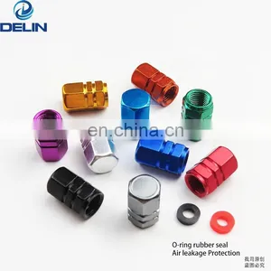 Hexagon Valve Covers for Auto Bike Motorcycle With O-ring Seal Car Tire Valve Stem Caps thumbnail-2