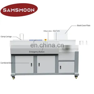 Multi Function SPB-767HCA3 One Year Warranty Three Rollers Side Roller Exercise Book Binding Machine Glue thumbnail-3