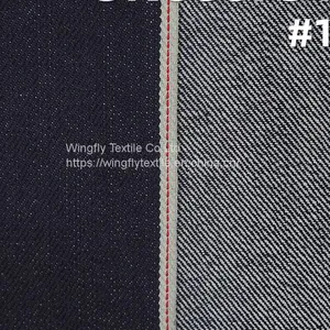 14.2oz 100% Cotton Black Selvedge Denim Fabric Japanese for Men Jeans W287521 thumbnail-2