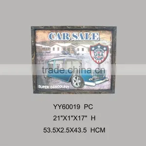 Vintage 3D Motor Metal Wall Tin Sign Custom Printing Wall Arts for Decor thumbnail-1