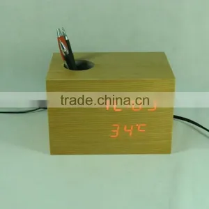 High Quality LED Digital Voice Control Desk LED Alarm Clock thumbnail-6