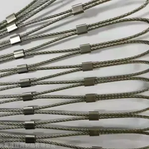 Stainless Steel Flexible Woven Safety Rope Net Is Used for Building High Air Anti-Fall Zoo Safety Fence thumbnail-4