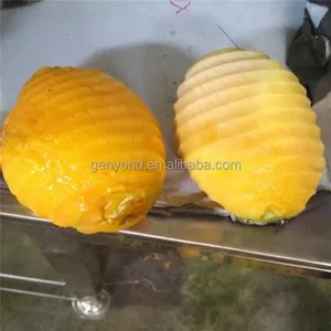 Shanghai Industrial Full Automatic PLC Stainless Steel Fruit Mango Peeling & Half-cut Pit Removing Machine Peeler Equipment thumbnail-2