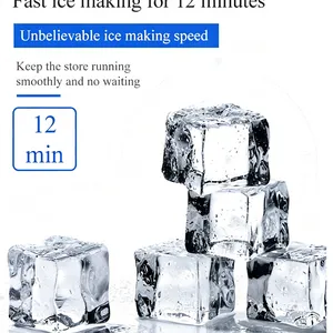 Food Grade 304 Stainless Steel 200kg Cube Ice Maker for Beverage Shop Cold Chain Store thumbnail-5