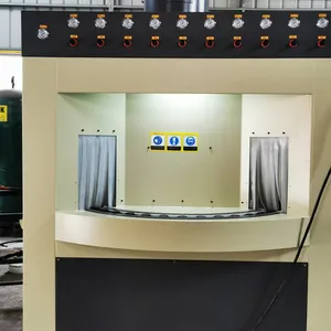 Bingteng Machinery Intermittent Turntable Automatic Sandblasting Machine for Surface Cleaning of Cylindrical Products thumbnail-1